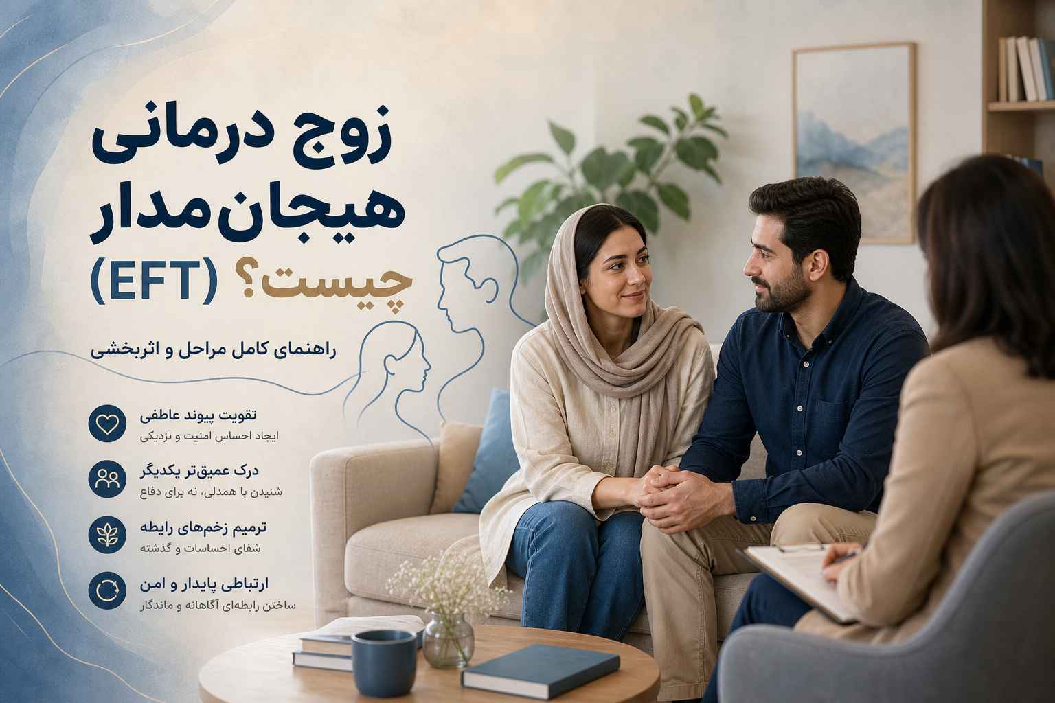 زوج درمانی هیجان مدار (EFT) چیست؟ راهنمای کامل مراحل و اثربخشی