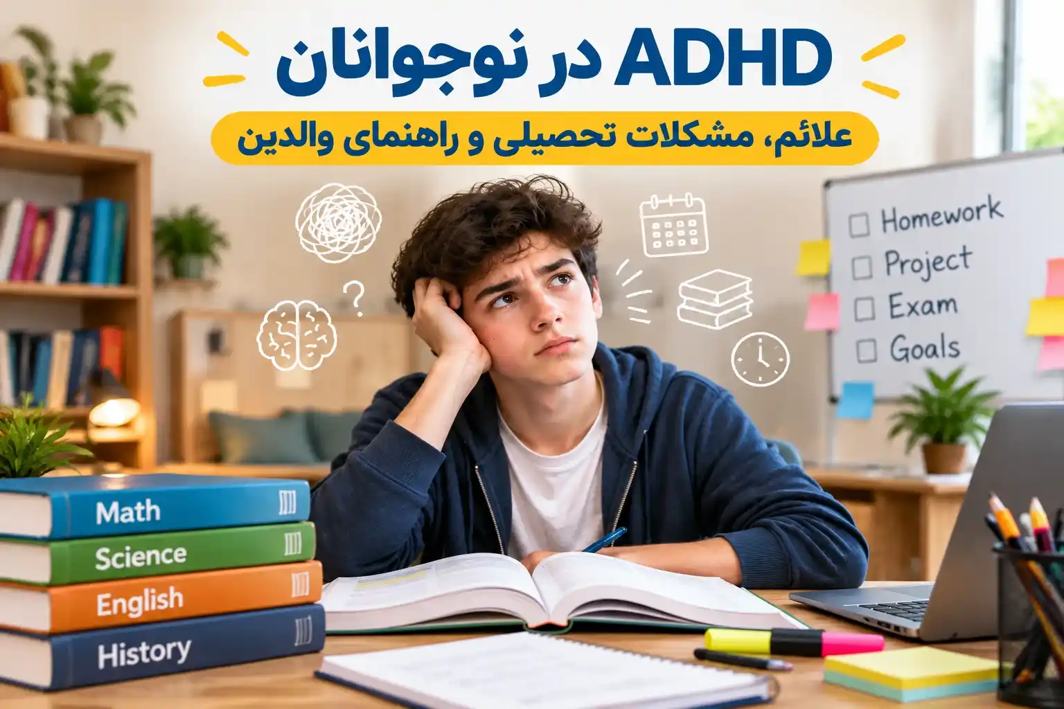 ADHD در نوجوانان: علائم، مشکلات تحصیلی و راهنمای والدین