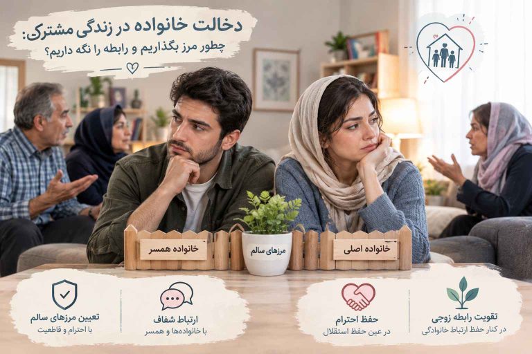 دخالت خانواده در زندگی مشترک: چطور مرز بگذاریم و رابطه را نگه داریم؟