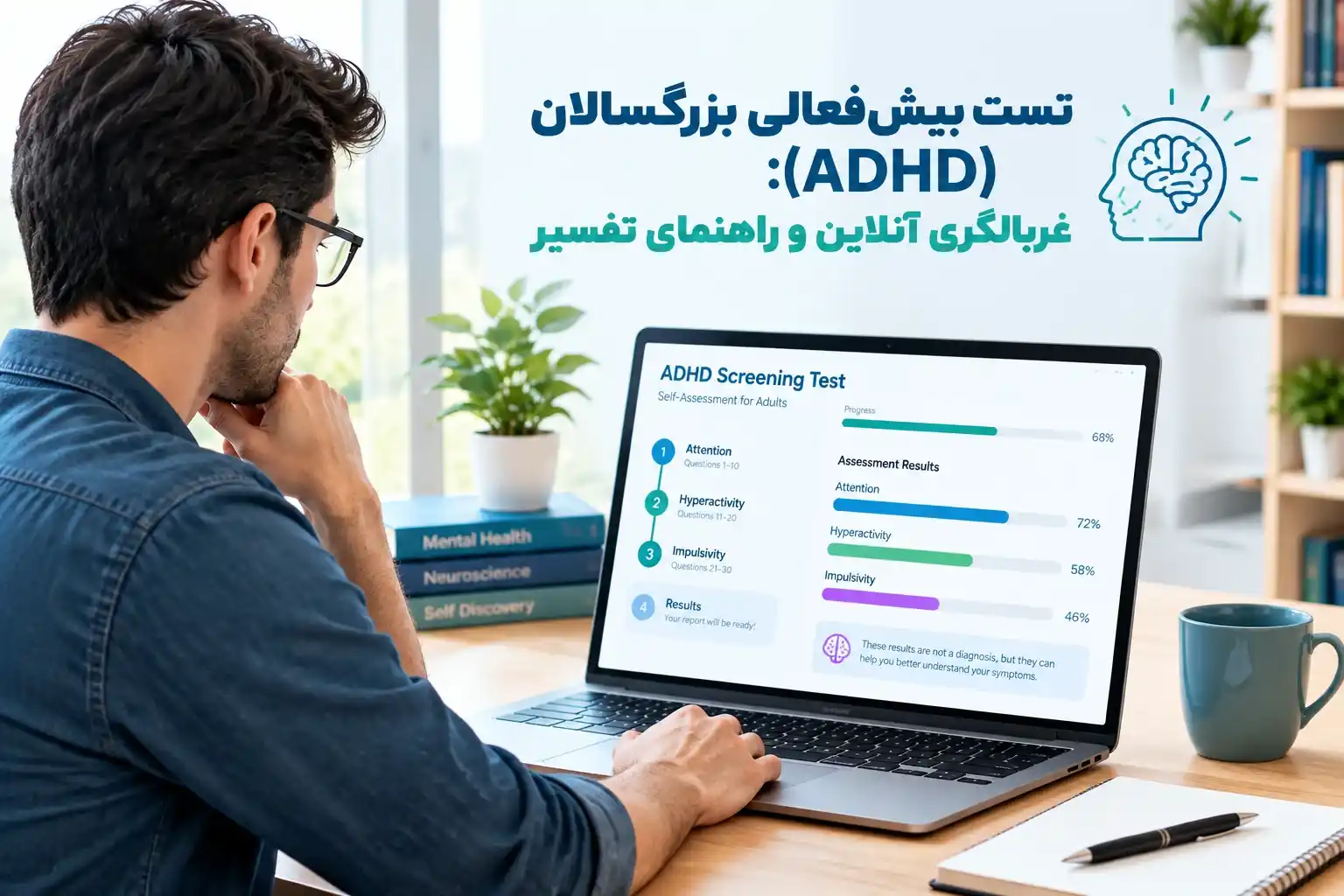 تست بیش فعالی در بزرگسالان؛ غربالگری آنلاین ADHD و نمرات